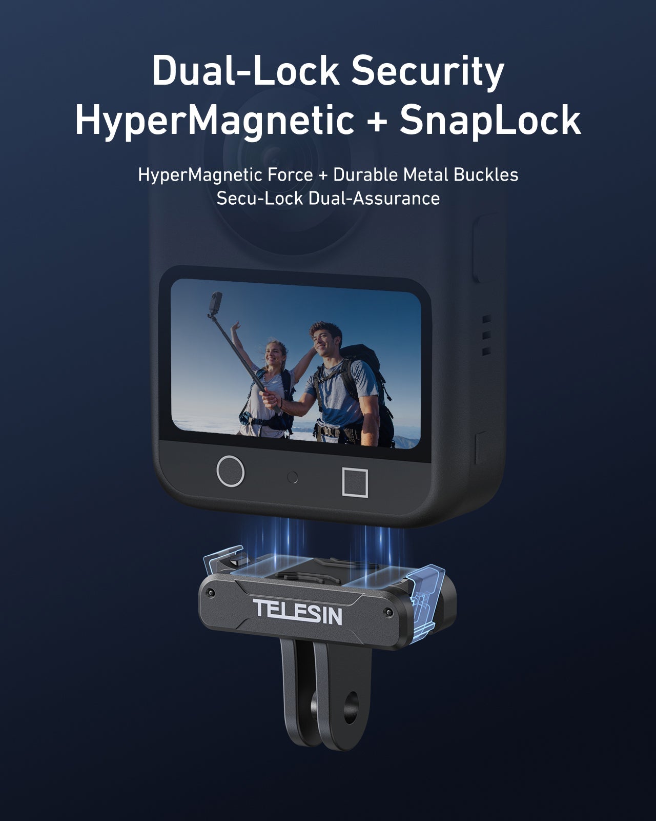 TELESIN Magnetic Quick-Release Adapter Mount