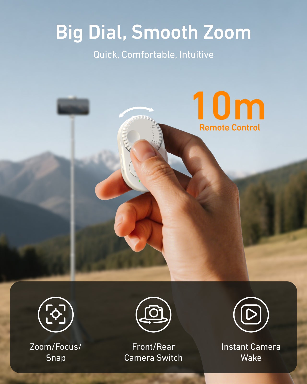 TELESIN 1.3m Tripod Selfie Stick with Zoom