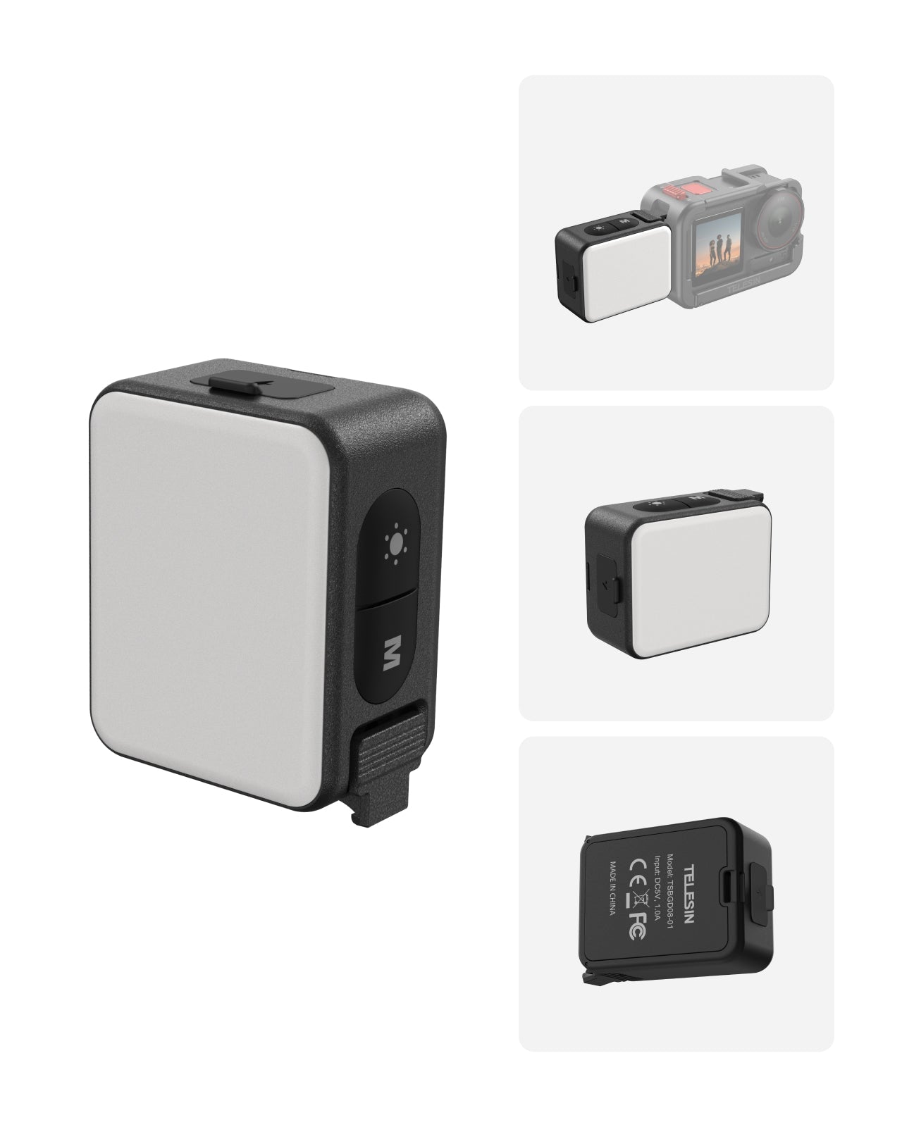 Telesin Quick-Release Fill Light For Action 5 pro/4/3