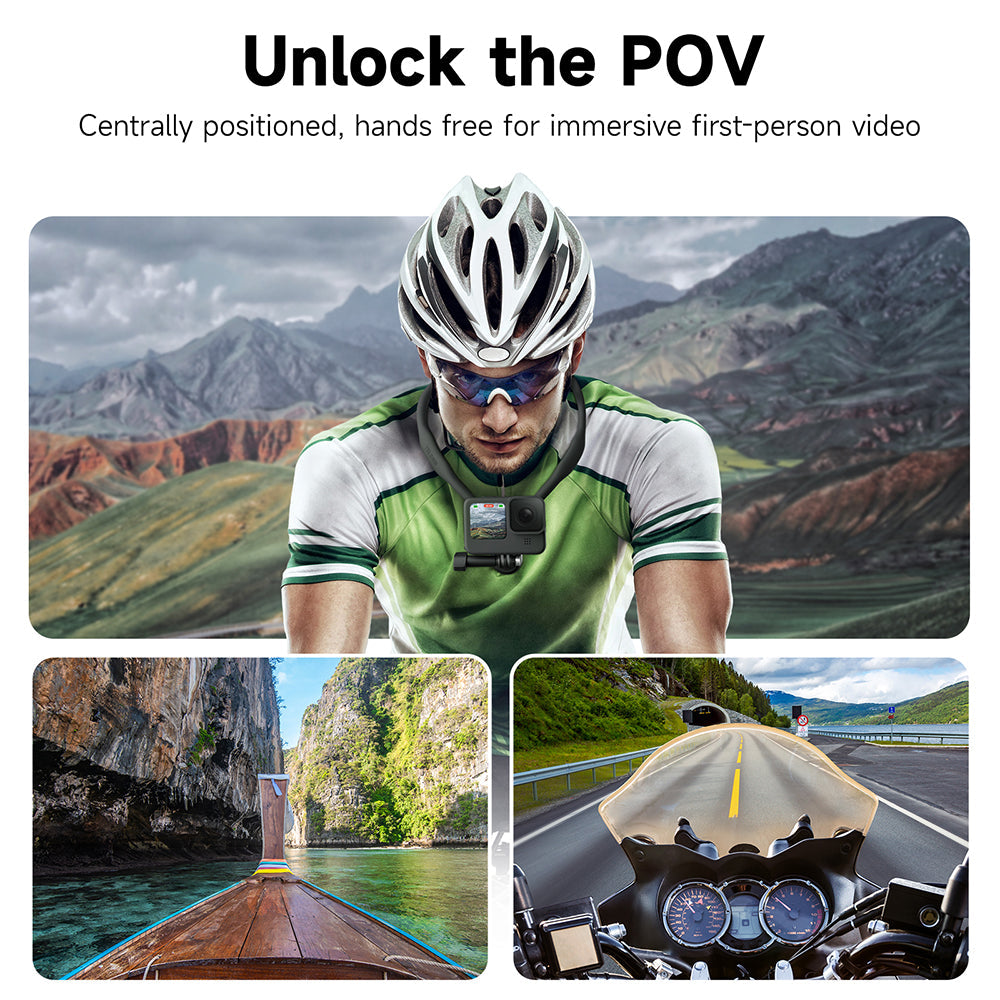 TELESIN Neck Holder Mount SE (No Magnetic) for Action Cameras/ Phones