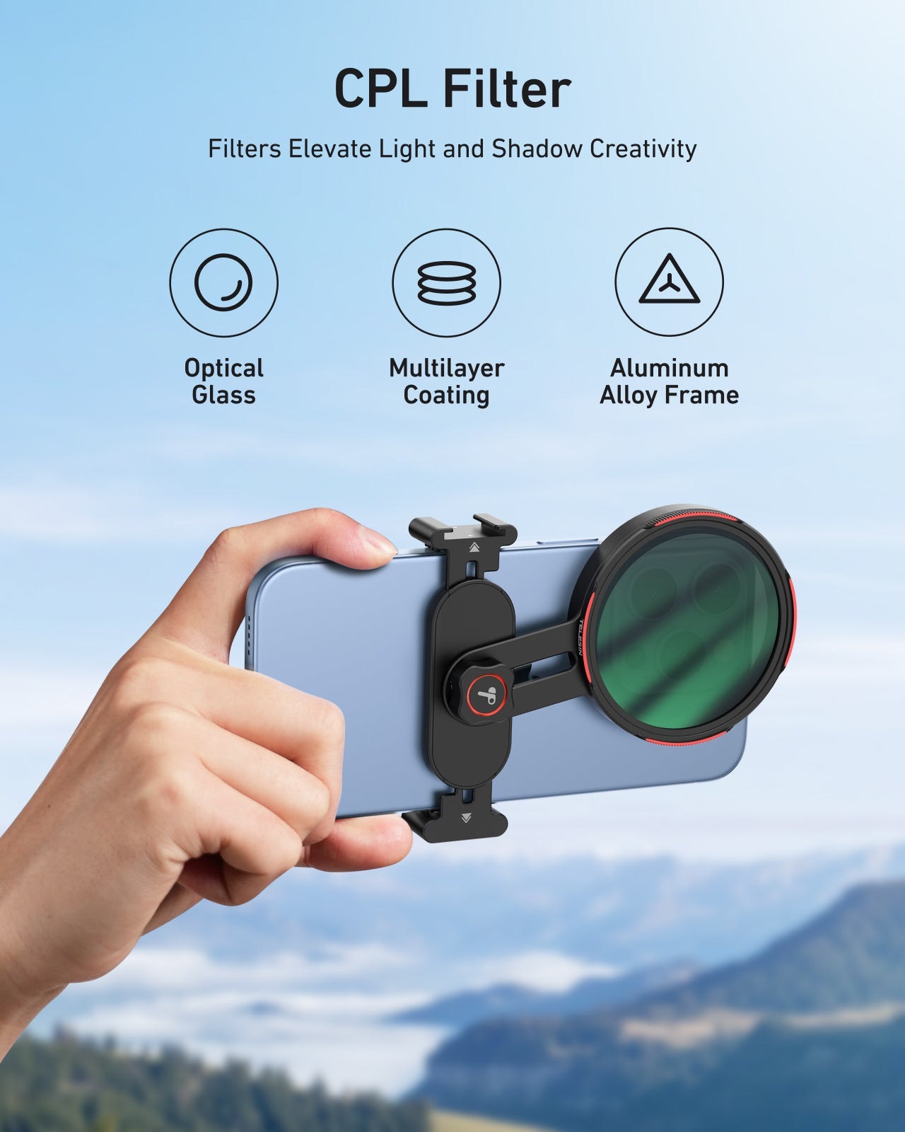 TELESIN 67mm Phone Lens Filter