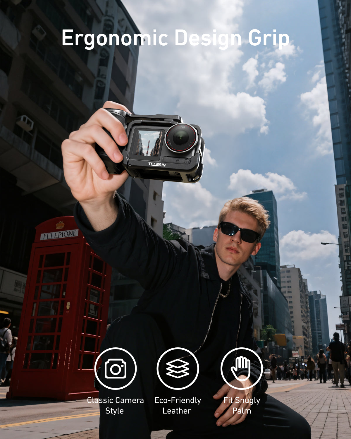 TELESIN StreetGrip Kit for Action 3-5