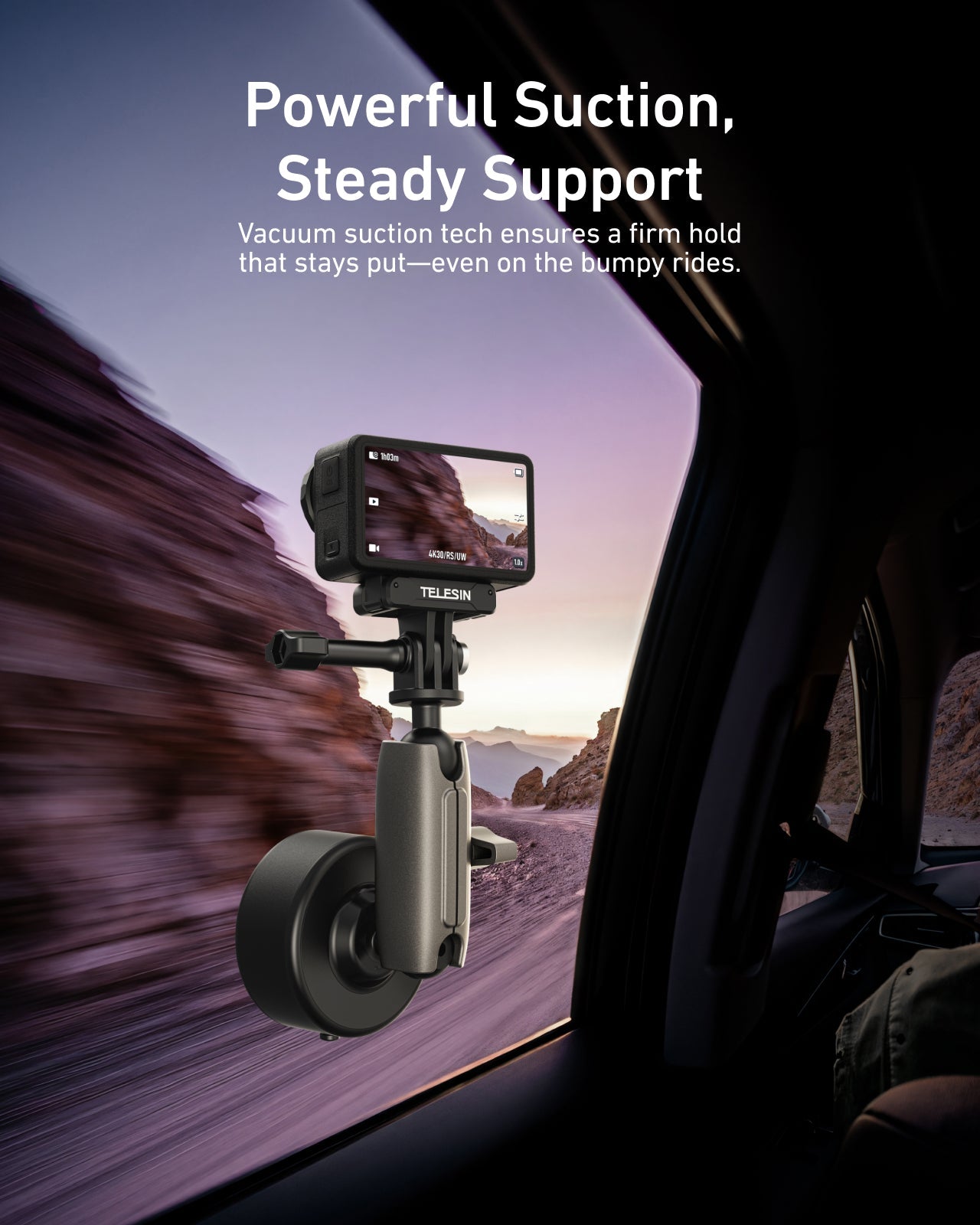 Electric suction cup mount