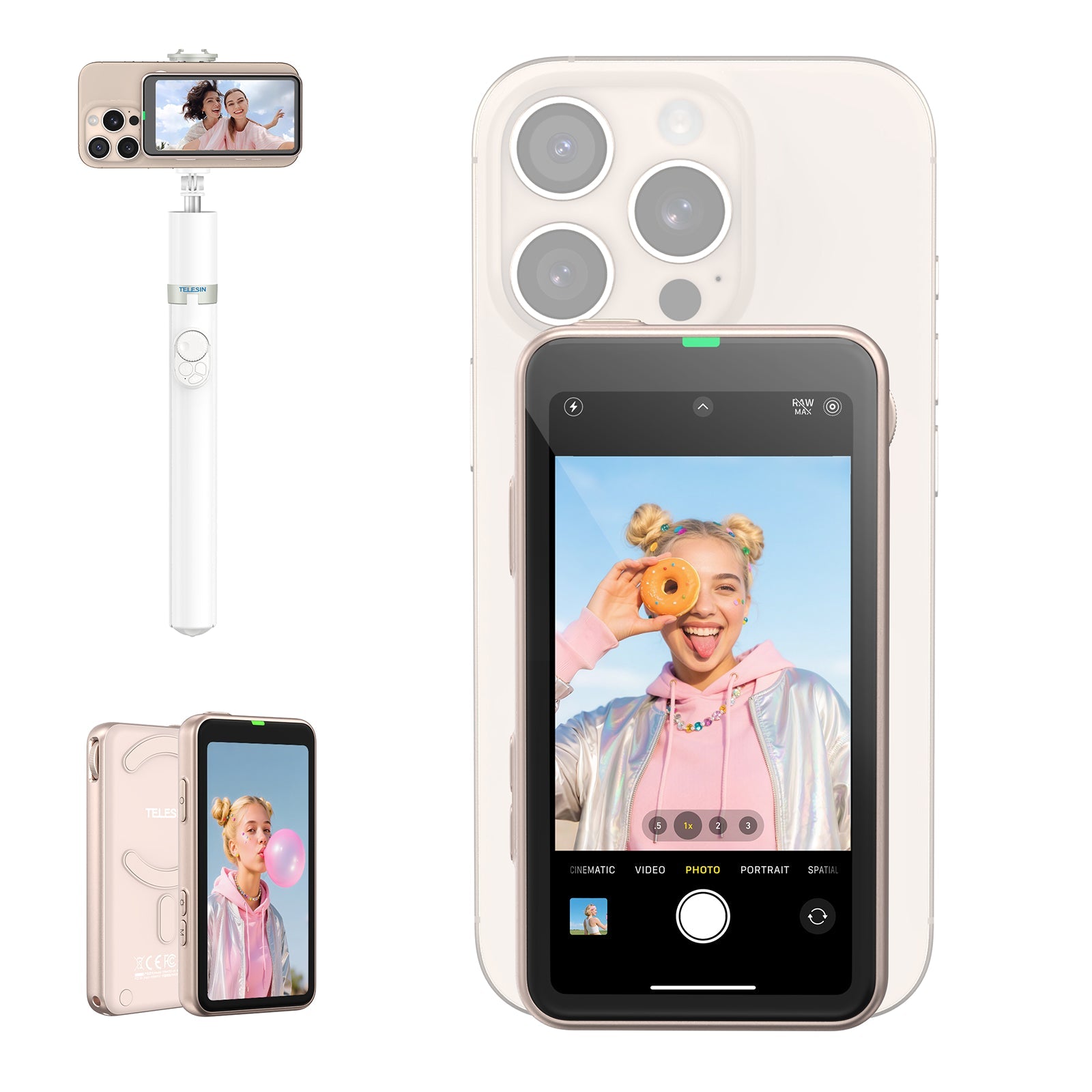 Magnetic Selfie & Vlog Monitor Screen for Phone