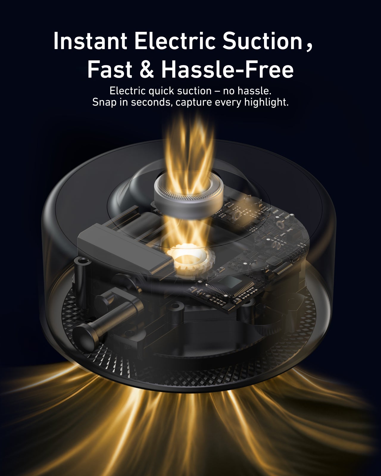 Electric suction cup mount