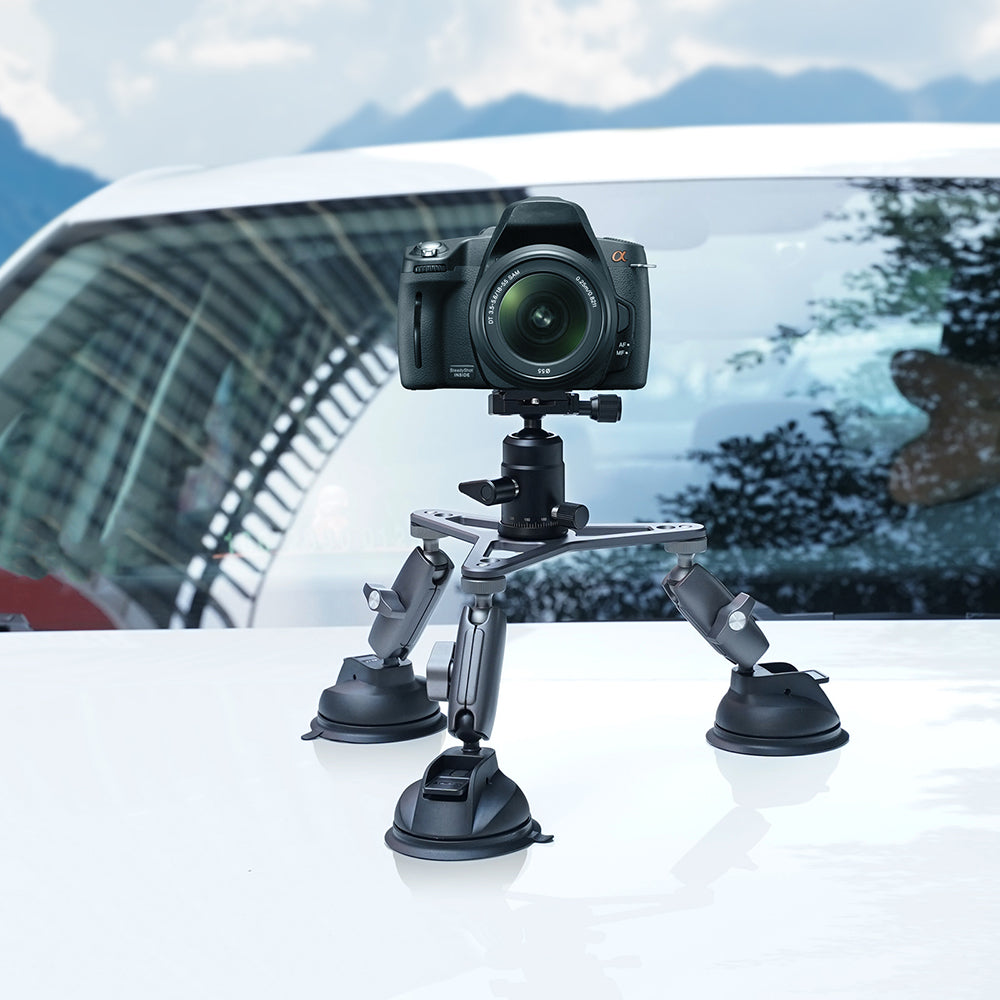 TELESIN Three-Arm Suction Mount