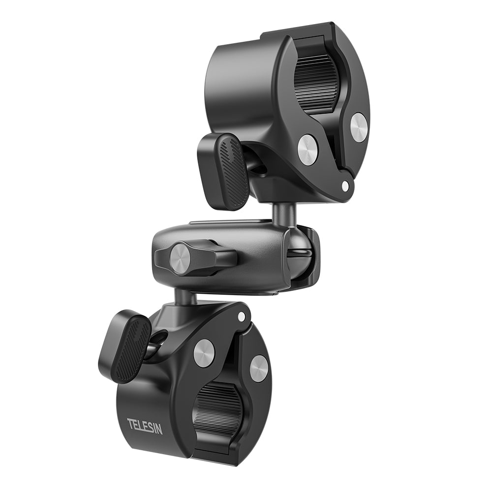 TELESIN Double-headed Crab Clamp Bike/Moto Pipe Clamp