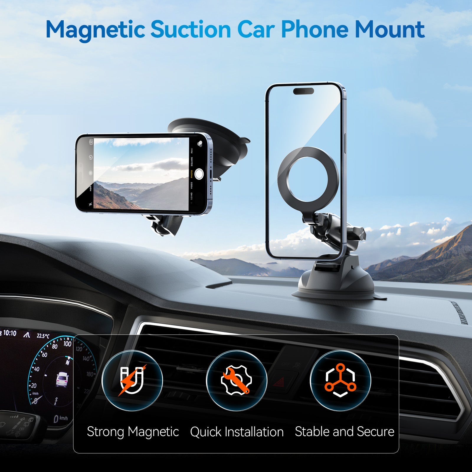 Magnetic Suction Car Phone Mount