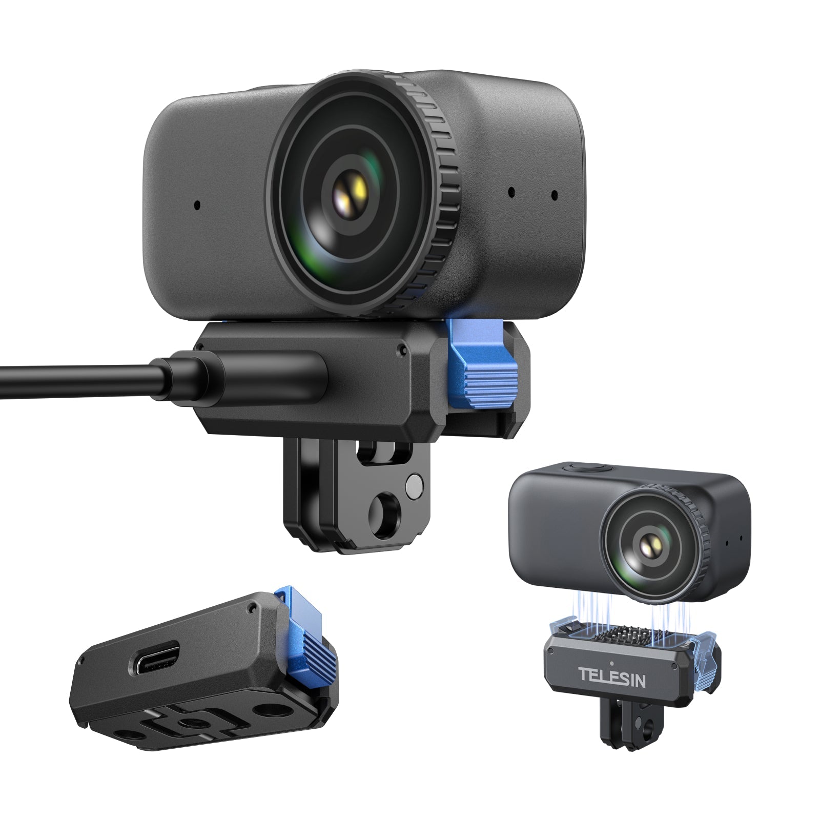 TELESIN Magnetic Quick-Release Charging Adapter Mount for DJI Osmo Nano