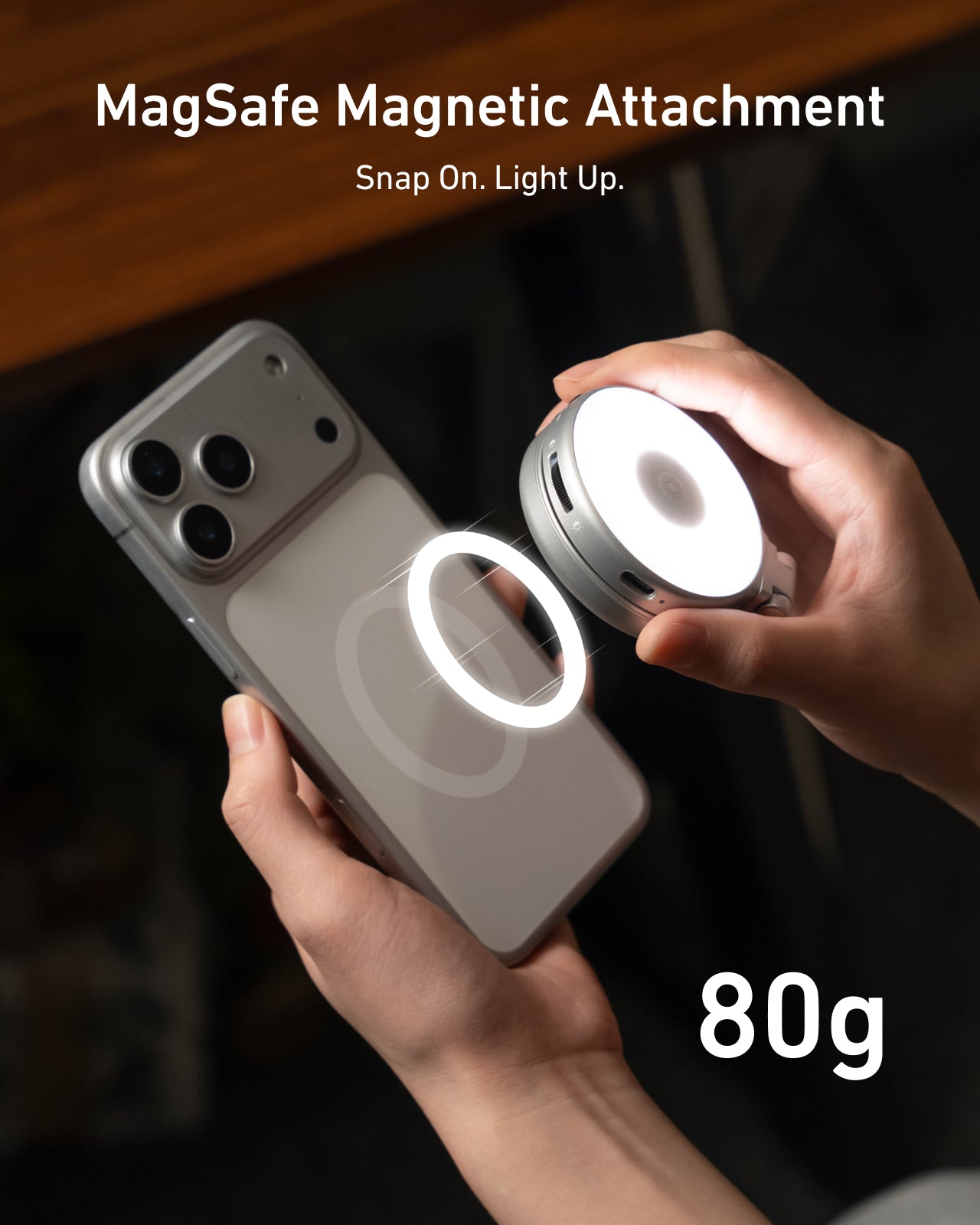 3-in-1 Magnetic Mirror Selfie Light –360° LED Ring Light with MagSafe, Mirror and Phone Stand Portable Rechargeable Fill Light  3 Color Temperatures for Makeup Live Streaming Video Calls